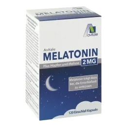 Melatonina 2 mg plus kapsułki chmielu i melisy, 120 sztuk