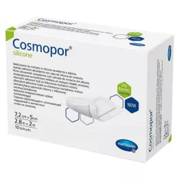 COSMOPOR opatrunek silikonowy na rany 5x7,2 cm, 10 szt