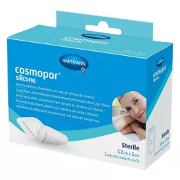COSMOPOR opatrunek silikonowy na rany 5x7,2 cm, 5 szt