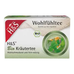 H&amp;S Torebki filtrujące do herbaty ziołowej organicznej, 20 x 1,5 g
