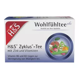 H&amp;S Cycle Tea z Cynkiem i Witaminami Filtry Saszetki, 20X1,5 g