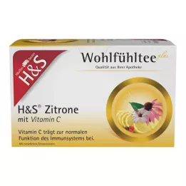 H&amp;S Filtry woreczki cytrynowe z witaminą C, 20 x 2,5 g