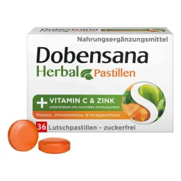 Dobensana Herbal Honey Witaminy C &amp; Cynk Pastylka.(36 sztuk)