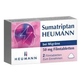 Sumatryptan Heumann na migrenę 50 mg tabletki powlekane, 2 szt