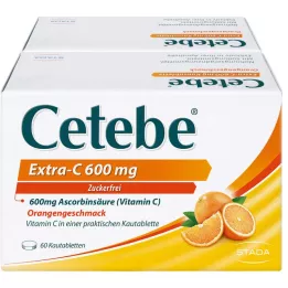 CETEBE Extra-C 600 mg tabletki do żucia, 120 szt