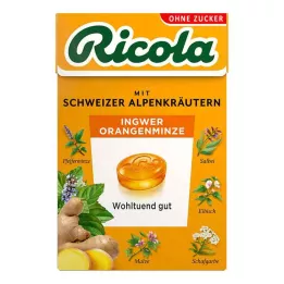 RICOLA o.Z.Box Cukierki imbirowo-pomarańczowo-miętowe, 50 g