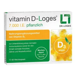 VITAMIN D-LOGES 7000 IU ziołowy tygodniowy depot, 60 szt