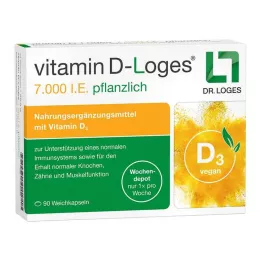 VITAMIN D-LOGES 7000 IU ziołowy tygodniowy depot, 90 szt