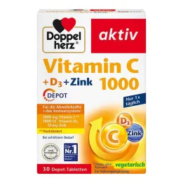 Doppelherz Witamina C 1000 + D3 + Zinc Depot tabletki, 30 szt