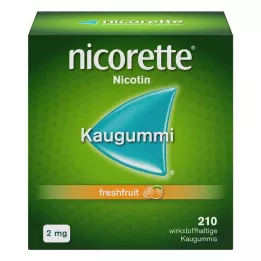 NICORETTE 2 mg guma do żucia o smaku świeżych owoców, 210 sztuk