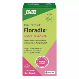 FLORADIX Tabletki kwasu foliowego i żelaza, 84 szt