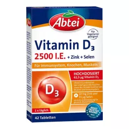 ABTEI Witamina D3 2500 j.m. tabletki + cynk + selen, 42 szt