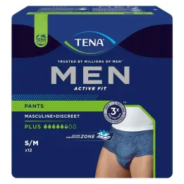 TENA® MEN ACTIVE FIT Plus Spodnie niebieskie S/M na nietrzymanie moczu, 12 sztuk