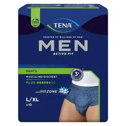 TENA® MEN ACTIVE FIT Spodnie Plus niebieskie L/XL na nietrzymanie moczu, 10 szt