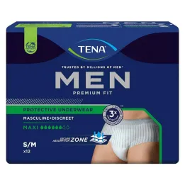 TENA® MEN PREMIUM FIT Spodnie Maxi S/M na nietrzymanie moczu, 12 sztuk