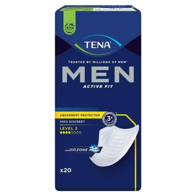 TENA® MEN ACTIVE FIT Podpaski na nietrzymanie moczu, poziom 2, 20 sztuk