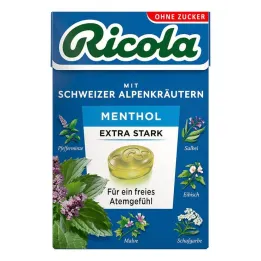 Ricola bez cukru pudełko mentolowe ekstra mocne cukierki 50 g