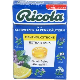 RICOLA o.Z.Box Menthol-Lemon cukierki extra mocne, 50 g