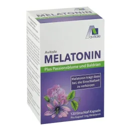 Melatonina + passiflora + waleriana w kapsułkach, 120 sztuk