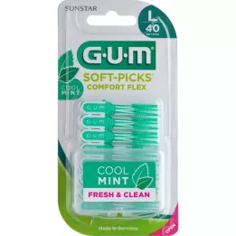 GUM Kostki miękkie Comfort Flex miętowe duże, 40 szt