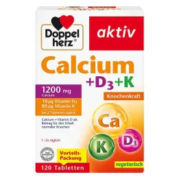 Doppelherz Calcium + D3+K tabletki, 120 sztuk