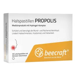 Beecraft Pastylki na gardło Propolis, 30 szt