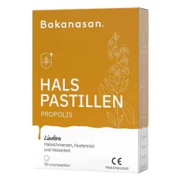 Bakanasan pastylki do ssania na gardło z propolisem, 30 szt