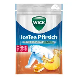 WICK Cukierki brzoskwiniowe Icetea bez cukru, 72 g