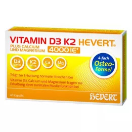 VITAMIN D3 K2 Hevert plus Ca Mg 4000 IE/2 kapsułki, 60 szt