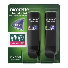 Nicorette Fruit &amp; Mint Spray 1 mg/spray Nfc, 2 szt