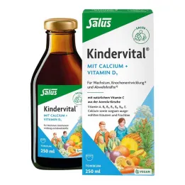 Kindervital z wapniem + tonikiem D3 Salus, 250 ml
