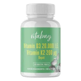 Witamina D3 Depot 20 000 IU + Witamina K2 200 mg tabletki (180 sztuk)