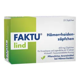 FAKTU Czopki na hemoroidy Lind z oczarem wirginijskim, 25 sztuk