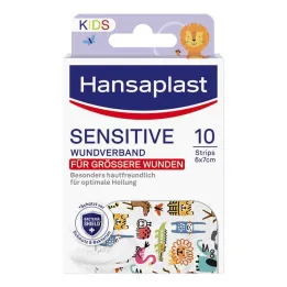 Plastry gipsowe Hansaplast Kids wrażliwe 6x7 cm, 10 sztuk
