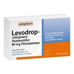 Levodrop-ratiopharm lek przeciwkaszlowy 60 mg tabletki powlekane, 10 szt