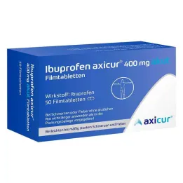 Ibuprofen axicur® 400 mg ostre tabletki powlekane, 50 szt