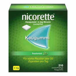 guma do żucia nicorette® miętowa, 4 mg nikotyny, 210 sztuk