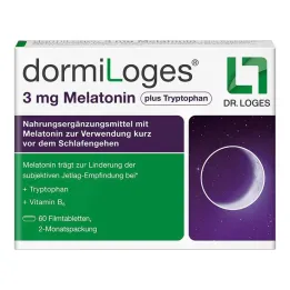 Dormiloges 3 mg melatonina plus tryptofan tabletki powlekane, 60 szt