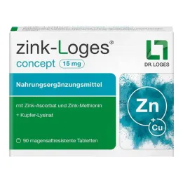 Zinc-Loges concept 15 mg tabletki dojelitowe, 90 szt