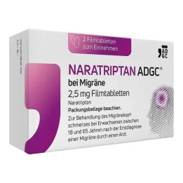 NARATRIPTAN ADGC® na migrenę 2,5 mg tabletki powlekane, 2 szt