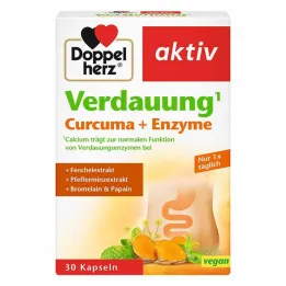 Doppelherz Trawienie Kurkuma + Kapsułki Enzymowe, 30 szt