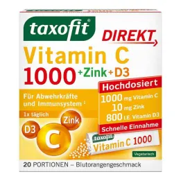 Taxofit Witamina C 1000 + Cynk + D3 Direct Granulat, 20 szt