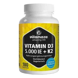 Witamina D3 K2 5000 IU / 100 µg tabletki wysokodawkowe, 180 sztuk