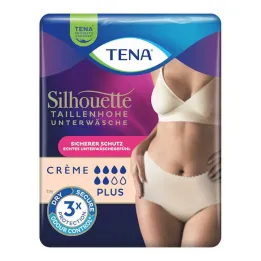 Kremowe majtki na nietrzymanie moczu Tena Silhouette Plus M, 9 sztuk