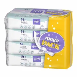 Bella baby Happy chusteczki nawilżane wrażliwe, 4x56 sztuk