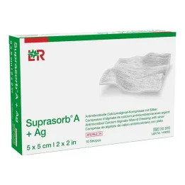 Suprasorb A + Ag Antimik.Cal.Alginian kompres 5x5 cm, 10 szt