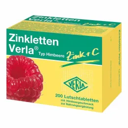 Zinkletten Verla malinowe pastylki do ssania, 200 szt