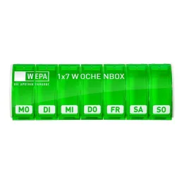 Pudełko tygodniowe Wepa 1x7 UV-zabezpieczenie + zielone, 1 szt