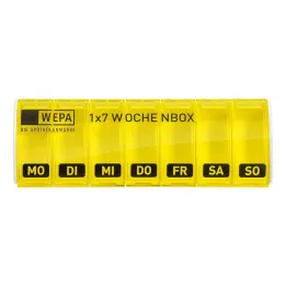 Pudełko tygodniowe Wepa 1x7 UV-zabezpieczenie + żółte, 1 szt