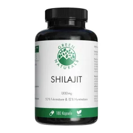 Green Naturals Shilajit 1300 mg wegańskie kapsułki o dużej dawce, 180 sztuk